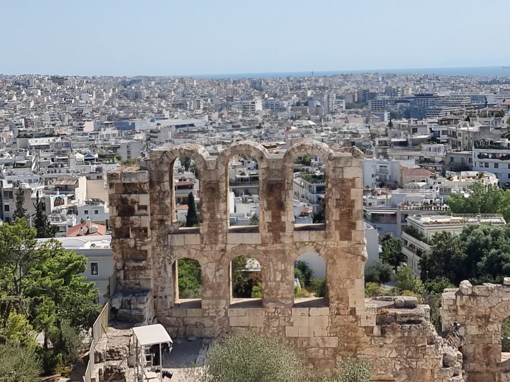 Skyline di Atene dall'Acropoli